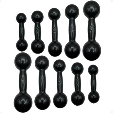 Imagem de Kit de Halteres Revestidos - Pares de 1,2,3,4 e 5 Kg - Preto