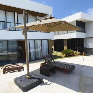 Imagem de Ombrelone Guarda Sol Premium 3x3m Proteção UV 98% Para Festas e Evento