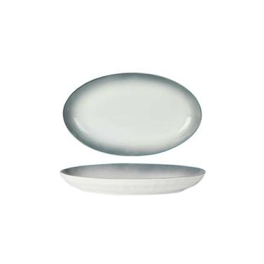 Imagem de Conjunto de pratos de cerâmica graduais combinados engrossados para casa - prato de peixe de 30,5 cm