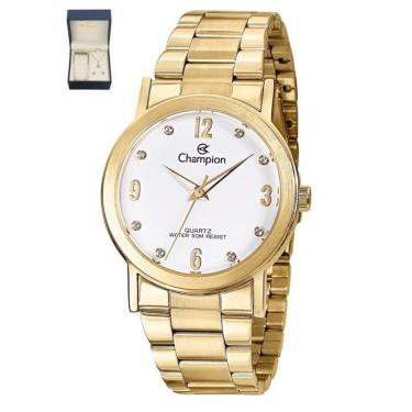 Imagem de Relógio Champion Feminino Ref: Cn29025w Dourado + Semijóia
