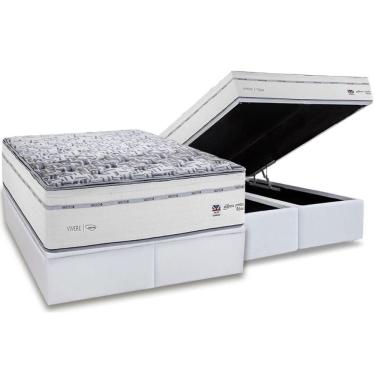 Imagem de Conjunto Box Baú King: Colchão Molas Herval Ensacadas Maxspring C1723 + Base Crc Linhão White (193x203)