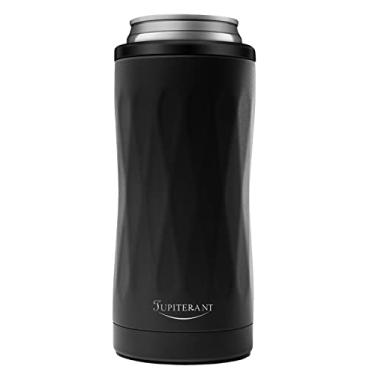 Imagem de Can Cooler Coozies Ramblers padrão de 340 g com isolamento a vácuo para cerveja, refrigerante, água com gás de aço inoxidável (preto-340 g)