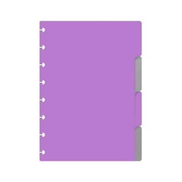 Imagem de Divisórias Iscool Para Caderno De Disco P Solid Colors Lilás e Prata