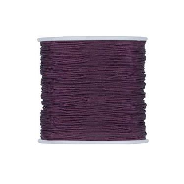 Imagem de 100 jardas/rolo 0,8 mm fios de nylon trançado roxo cordão de nó chinês cordão de joias cordas para artesanato faça você mesmo Kumihimo pulseiras de macramê para fazer suprimentos
