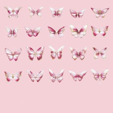 Imagem de Adesivos de borboleta transparentes para scrapbook para embrulho de presente artesanato scrapbooking design moderno