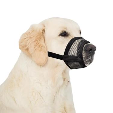 Imagem de Focinheira de malha para cães pequeno/médio com focinho curto – antimordida, para raças braquicefálicas (chihuahua, pomerânia), respirável, abertura frontal para ofegante, ideal para cuidados pessoais