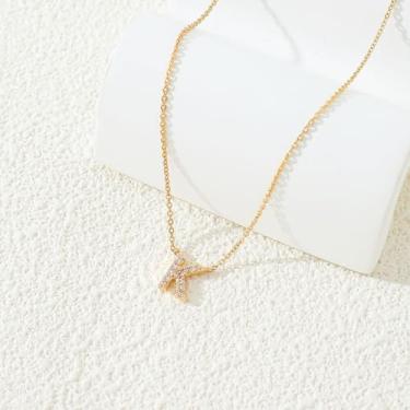 Imagem de 1 conjunto de letras A-Z banhado a prata com colar de diamantes para mulheres, colar feminino, joia fina, presente para mamãe, 48.5cm, Cobre, Sem Pedra Preciosa