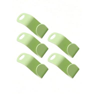 Imagem de 20 peças verdes de mini são adequadas para conector de guarda-roupa, ganchos de fivela de conexão de plástico espesso, adequados para vários tipos usados para conectar cabides podem ser usados em