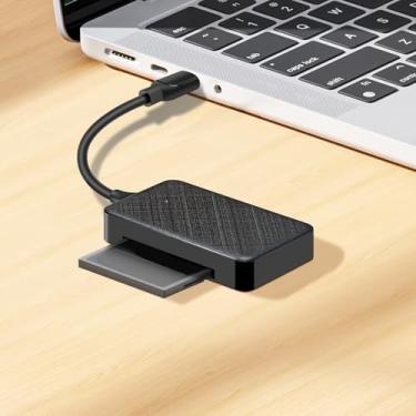 Imagem de Leitor de cartão de memória, adaptador de leitor de cartão 4 em 1 USB 3.0 e USB-C para SD Micro SD MS CF, 4 cartões de leitura e gravação simultaneamente