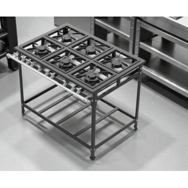 Imagem de Fogão Industrial 6 Bocas 40x40 P8 Leona - Mr Fogões