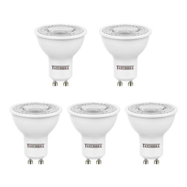 Imagem de Kit 5 Lampadas Led Dicroica Mr16 Tdl 25 4W 4000K Taschibra