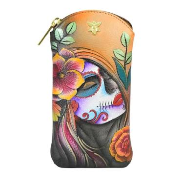 Imagem de Anuschka 2040 Eyeglass, bolsa feminina de couro pintada à mão, La Catrina