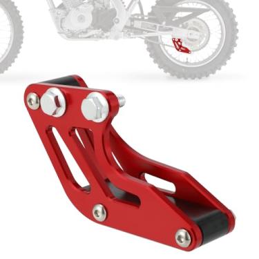 Imagem de IUVWISN Protetor de guia de proteção de corrente de motocicleta + rodas de rolo de corrente CNC vermelho - Universal para XR CRF KLX SSR TTR Apollo SDG 50 70 100 110 125 150 Pit Dirt Bike | Passeio