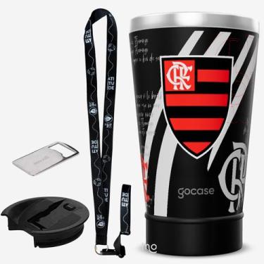 Imagem de KIT Copo Térmico GOCASE Vibe 470ml do Flamengo com tampa e abridor e t