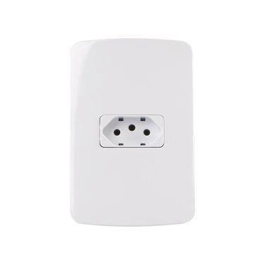 Imagem de Tomada Margirius B3 2p+t 20a Com Placa 4x2 Branca