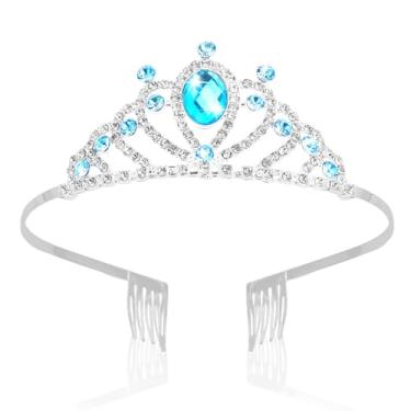 Imagem de YISSION Tiara brilhante com coroa de princesa, Metal