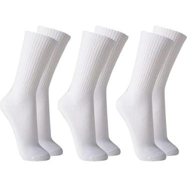 Imagem de Kit 3 Meias Atoalhadas Lupo Esporte Adulto Cano Alto  Conforto e Durab