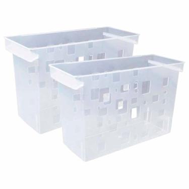 Imagem de 2 Caixa Arquivo Dello Cristal Para Pasta Suspensa Documento