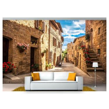 Imagem de Papel De Parede Cidade Antiga Rua Européia 3D Cda10 - Você Decora