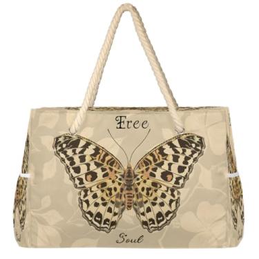 Imagem de hongjinglin Bolsa de praia grande, leve, dobrável, mandala, amarela, étnica, para piscina, bolsa de ombro, Cor 21, Large