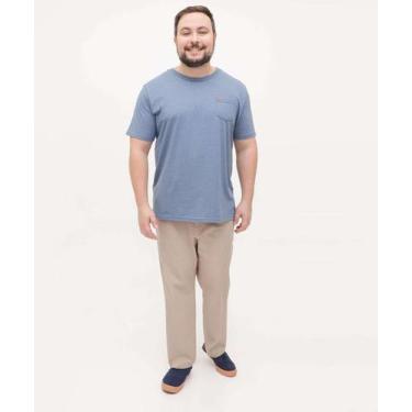 Imagem de Calça Plus Size Masculina Slim Sarja Chino MR-60113, Bege, 48