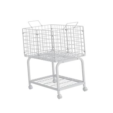 Imagem de Ｂｅｓｇａ Carrinho de roupa suja com rodinhas Cesto de roupa suja Cesto de de grande capacidade para hotel