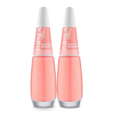 Imagem de Kit 2 Esmalte Impala A Cor da Sua Moda Discreto Transparente 7,5ml