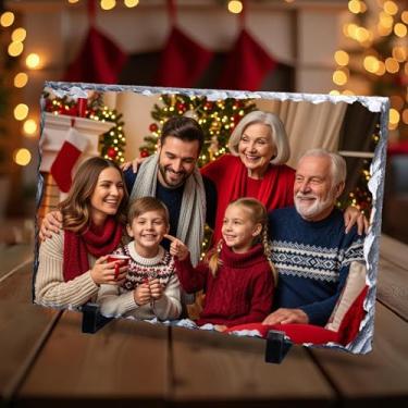 Imagem de ArtPix 3D Placa de ardósia personalizada de Natal, pedra de impressão de foto de Natal personalizada, presente de imagem personalizada para esposa, mulheres, família, ela, ele, moldura de placa de