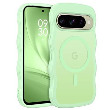 Imagem de BENTOBEN Capa magnética para Google Pixel 10 fofa, ondulada encaracolada Pixel10 [compatível com MagSafe], antideslizante à prova de choque, fosca, fina, fina, feminina, meninos, para Google 10 de 6,3