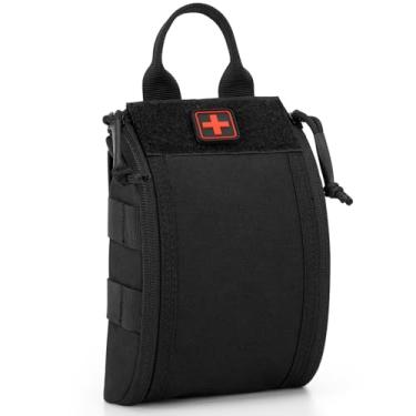 Imagem de Bolsa médica tática Molle IFAK: kit de bolsas de primeiros socorros vazio-pequeno cinto tático bolsa médica rasgada