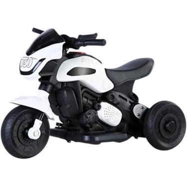 Imagem de Moto Elétrica Infantil 6V Branca - Brinquedo Motorizado com Bateria Recarregável para Crianças 3-6 Anos, Velocidade Segura, Pedal Acelerador, Diversão e Aventura