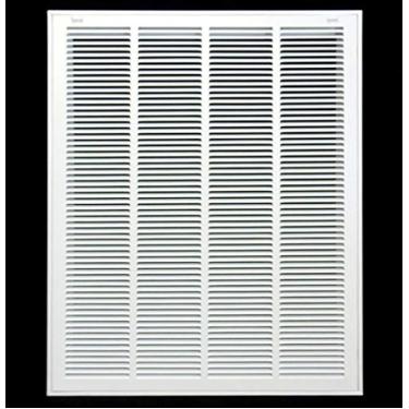 Imagem de Grade de filtro de ar de retorno de 61 x 76 cm - Filtro incluído - abas de plástico fáceis para rosto/porta removíveis - Capa de duto de ventilação HVAC - Branca [Dimensões externas: 25,75 W x 31,75h]