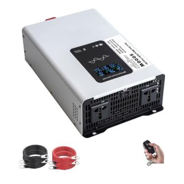 Imagem de Inversor de onda senoidal pura de 5000W, conversor de 12V, 24V, 48V, 60V e 72V CC para 110V e 220V CA, inversor de potência com controle remoto para caminhões, residências,24V to 220V 50Hz