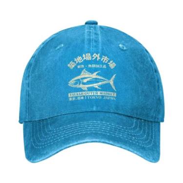 Imagem de Boné Trucker Unissex Lavado Mercado De Peixes Tsukiji Tóquio Japão Bon