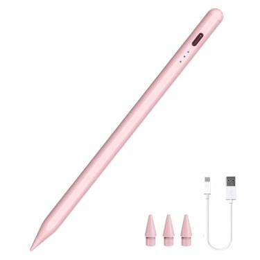 Imagem de JEDOUBAL Caneta Stylus para iPad, lápis de carregamento rápido para pad com rejeição de palma, sensibilidade de inclinação para iPad 6-10, Pro 27.9 cm/32.8 cm/M4, Air 3/4/5/M2, Mini 5/6, rosa