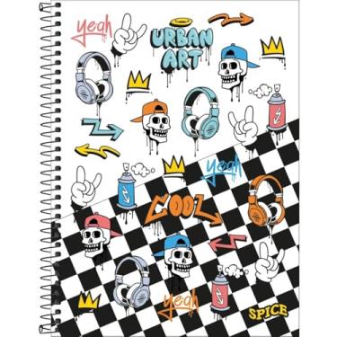 Imagem de Caderno Espiral 10 Matérias Universitário Capa Dura 160 Folhas Pautadas