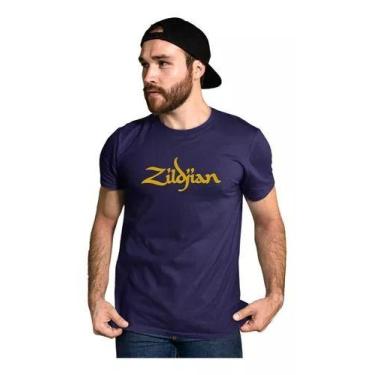 Imagem de Camiseta Zildjian Camisa Drums Rock Música Estampa Em Relevo