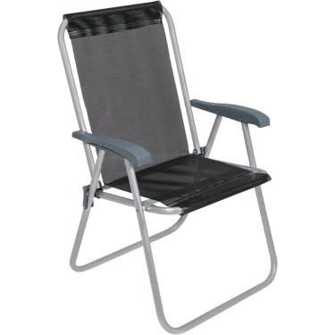 Imagem de Cadeira Praia Relax Comfort Alumínio Preta Bel