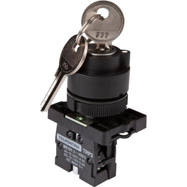 Imagem de Botão Seletor Com Chave Tramontina Trp2-eg21 1na Duas Posiçoes Base De Plastico