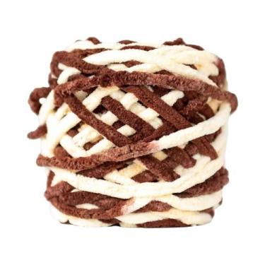 Imagem de Fio De Tricô De Chenille Macio, Linha De Algodão Ice Strip, Lã DIY Par