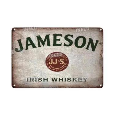 Imagem de Placa Decorativa De Metal Vintage Retro JIM BEAM Para Bar, Pub, Clube,