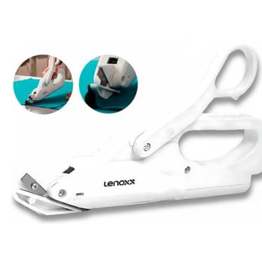 Imagem de Tesoura Elétrica Sem Fio A Pilha Para Corte Tecido Papel Lenoxx