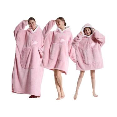 Imagem de Moletom Feminino Oversized Com Capuz De Sherpa, Quente E Aconchegante,