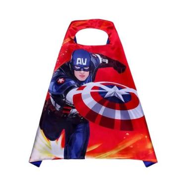 Imagem de Fantasia Deluxe Do Capitão América Para Meninos Com Máscara E Capa Par