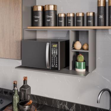 Imagem de Suporte para Microondas Laila Grafite Maderatto Móveis