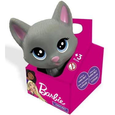 Imagem de Mini Gata NA Casinha Cinza Mini PETS da Barbie