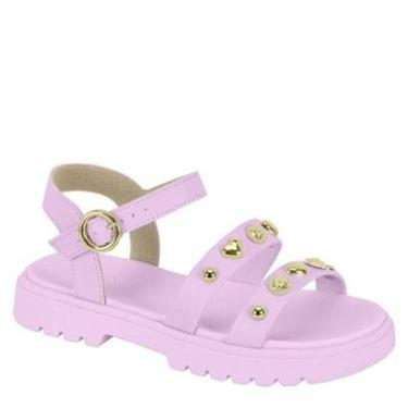 Imagem de Sandália Tratorada Confortável Infantil Molekinha 2344.142 - Lilás napa - 27-Feminino