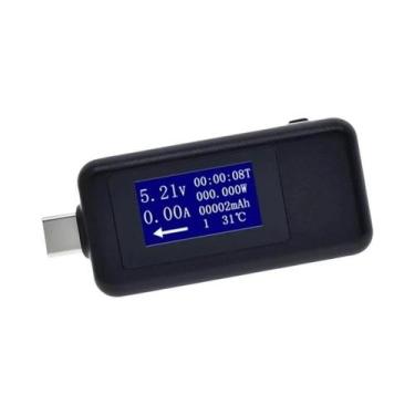 Imagem de Testador USB Tipo-C 10 Em 1, Voltímetro Digital, Medidor De Temperatur
