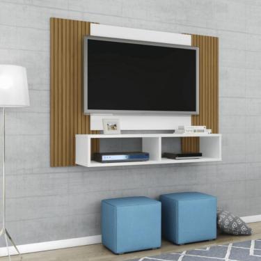 Imagem de Painel Navi Bechara Tv 47 2075567 Sala Branco/ripado - Ofertamo
