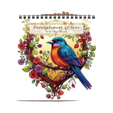 Imagem de Livro De Colorir Para Adultos Feminino, 30 Folhas, 8.3x8.3, Encadernad